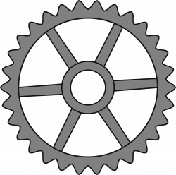 Clipart - 30-tooth gear with trapezium holes