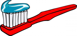 Toothbrush With Toothpaste clip art Free vector in Open office ...