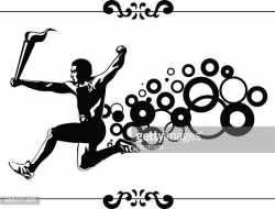 Athlete Running With Torch premium clipart - ClipartLogo.com
