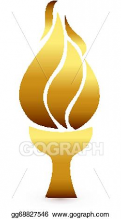 Vector Art - Gold sport torch logo. EPS clipart gg68827546 ...