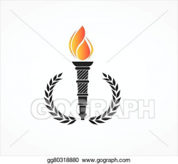 Clip Art Vector - Olympic torch . Stock EPS gg80318880 - GoGraph