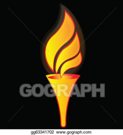 Vector Stock - Flame torch for sports logo . Clipart ...