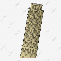 Hand Painted Tourism Scenic Building Leaning Tower Of Pisa ...