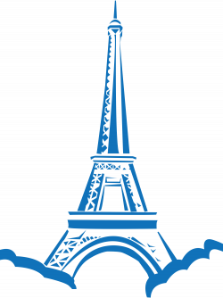 28+ Collection of Eiffel Tower Drawing Blue | High quality, free ...