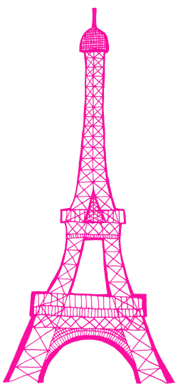 Eiffel tower sketch pink dromggi top clipart - Clipartix