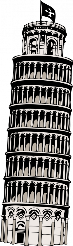 Clipart - leaning tower of pisa