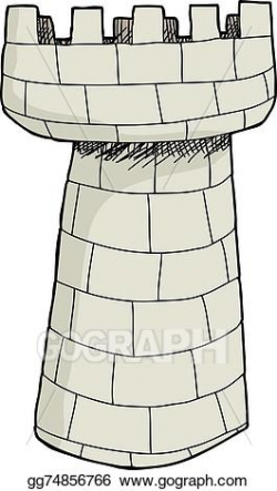 EPS Vector - Isolated stone tower. Stock Clipart ...