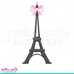 Eiffel Tower with Bow Cute Digital Clipart, Eiffel Tower Clip art, Bridal  Graphics, Paris Clip art, Eiffel Tower Illustration, #614