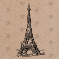 Eiffel Tower Vintage Digital Picture Printable Clipart Digital Download  Iron On Transfer Cloth T-Shirt Pillow Tote Bag Mug INSTANT DOWNLOAD