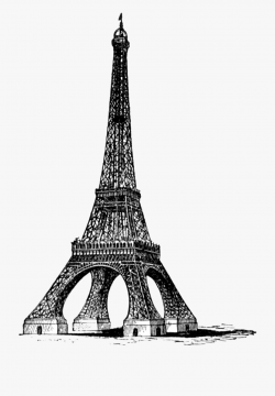 Eiffel Tower Bw Full Vintage Transparent Png - Paris Eiffel ...