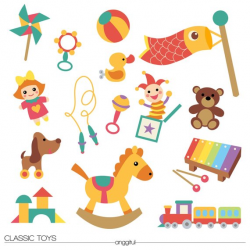 CLASSIC KIDS TOYS Baby Children Clipart Vector Icon Instant ...