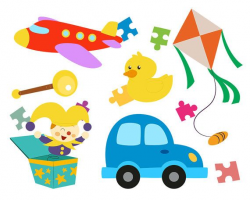 Cute Toys Clipart Illustrations Instant Download by ...