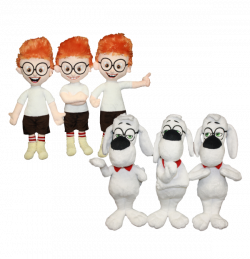 Multipet Mr. Peabody & Sherman Plush Dog Toy Set | VIC.Pharmacy