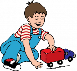 Public Domain Clip Art Image | boy playing with toy truck | ID ...