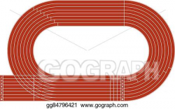 Vector Illustration - Stadium running track. EPS Clipart ...