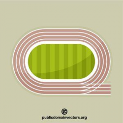 Track and field stadium vector clip art | Sports vectors in ...