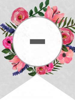 Floral-Banner-alphabet-dash.png 1,563×2,083 píxeles | Banner ...