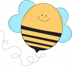 Bee Flying Trail Clipart - Clip Art Library