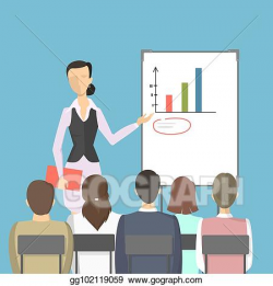 Vector Illustration - People at business training. EPS ...