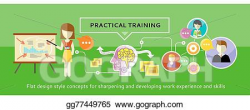 EPS Illustration - Practical training concept. Vector ...