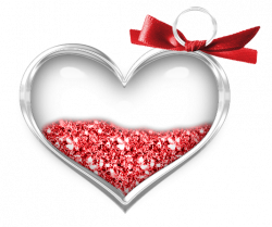 Transparent Heart with Red Bow PNG Clipart Picture | Gallery ...