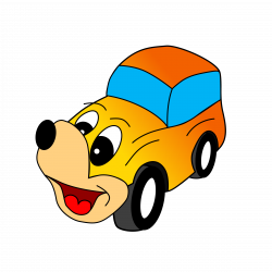 Clipart - Comic yellow car