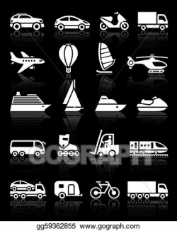 EPS Illustration - Set of simple transport icons . Vector ...