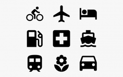 Maps And Transport - Transparent Background Travel Icons ...