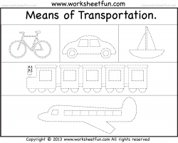 Collection of Preschool worksheet transportation | Download them and ...