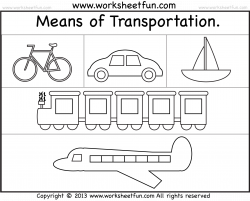 Collection of Transportation worksheets for first grade | Download ...