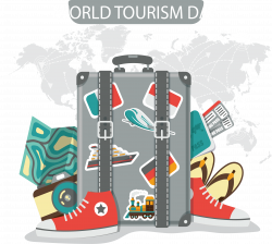 Travel Suitcase World Tourism Day u6613u62c9u5b9d - Gray sense ...