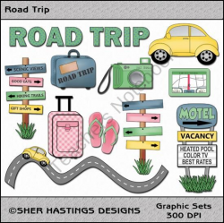 Road Trip Travel Clipart from Shers Creative Space on ...