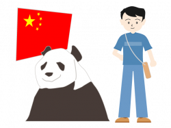 China / China / study abroad / overseas travel | People illustration ...