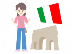 Italy / overseas travel / study abroad | People illustration | Free ...