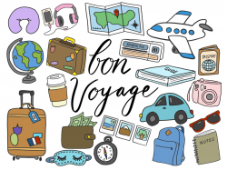 TRAVEL CLIPART, clip art, travel, cute, doodles, vector clipart, airplane  clipart, doodle clipart, hand-drawn clipart, and MORE!