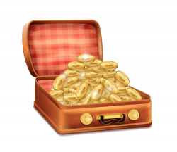 Suitcase Royalty-free Clip art - Boxes filled with gold coins ...