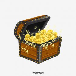 Glittering Treasure Chest, Treasure, Box, Gold PNG ...