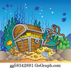 Old Treasure Chest Clip Art - Royalty Free - GoGraph