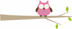 Owl in the tree clipart collection