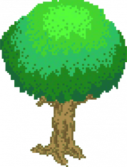 Clipart - Pixel Tree Light Green