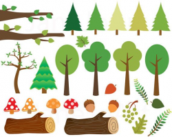 60 Wald Clipart, ClipArt Wald, Wald Tiere, Fuchs, Hase ...
