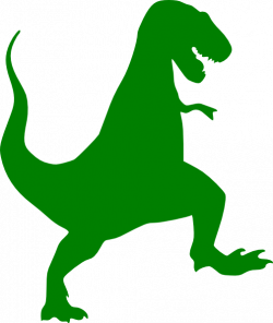 Green T-rex Silhouette clip art - vector clip art online, royalty ...