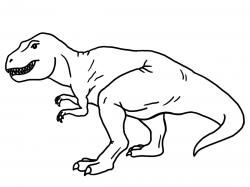 Tyrannosaurus black and white. T rex clipart outline ...