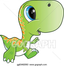 EPS Vector - Cute tyrannosaurus rex dinosaur . Stock Clipart ...