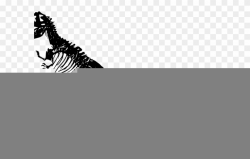 Dinosaurs Clipart Dinosaur Bone - Silhouette T Rex Skeleton ...