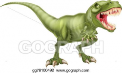 Vector Illustration - T rex dinosaur. EPS Clipart gg78100492 ...