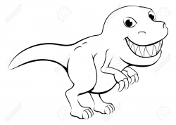 Trex clipart black and white » Clipart Station