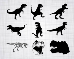 T-Rex SVG Bundle, Trex SVG, T-Rex Clipart, T-Rex Cut Files ...