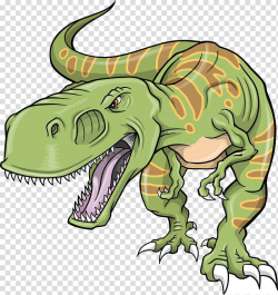 Green and brown T-Rex illustration, Triceratops Dinosaur ...