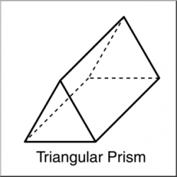 Clip Art: 3D Solids: Triangular Prism B&W Labeled I abcteach.com ...